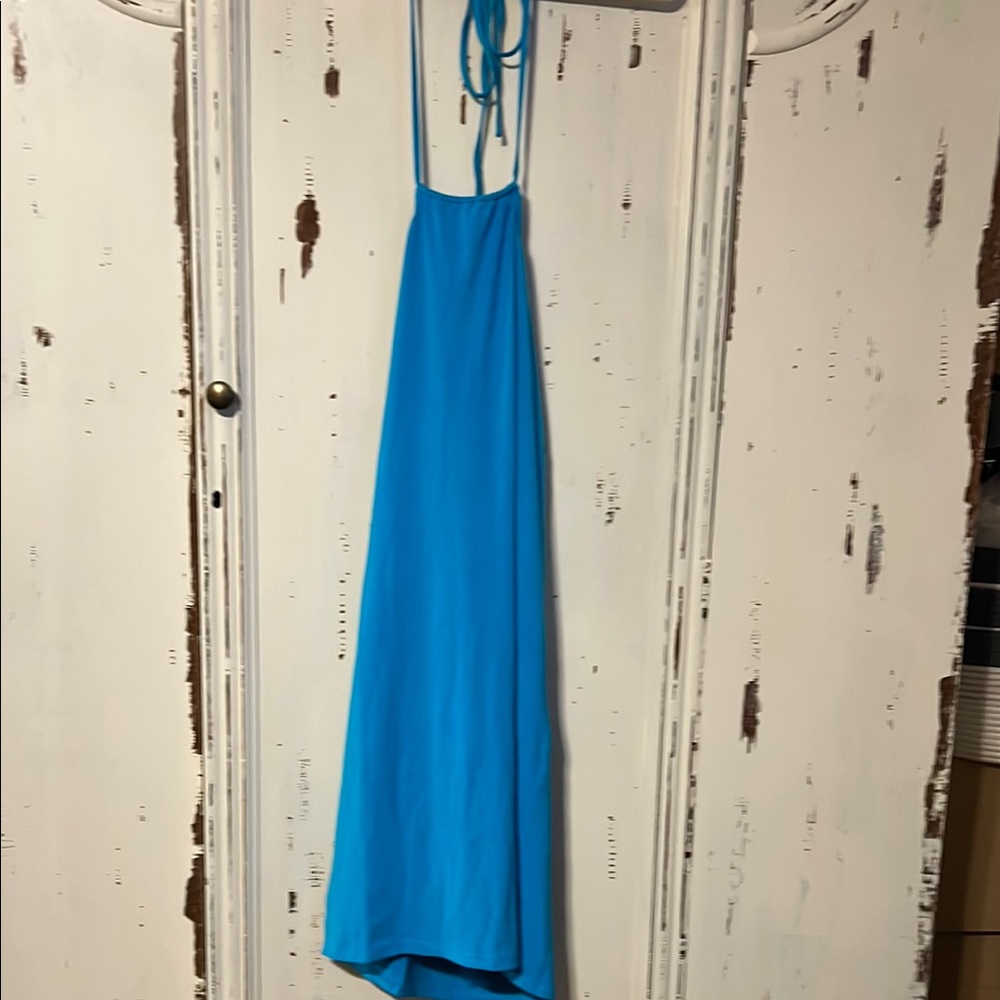WeWoreWhat Blue Halter Sundress